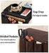 6 Pockets TV Remote Control Organizer, Home Sofa Console Folding Table Slipcover Drapes Over Arm Caddy Holder Desk Chair Armrest Hanging Storage B...