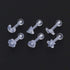 24Pcs Plastic Earrings For Sensitive Ears Silicone Medical Clear Tragus Cartilage Daith Studs Retainers 16G...