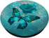 Rose Butterfly Flower Cell Phone Button Pop Up Holder Teal PopSockets PopGrip: Swappable Grip for Phones & Tablets PopSockets Adhesive PopGrip...