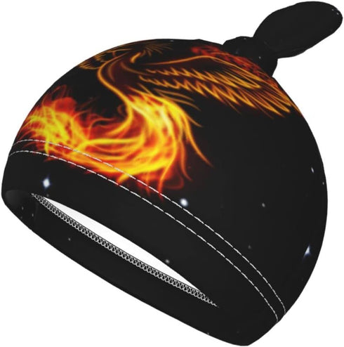 Fire Phoenix Newborn Swaddle Blankets Hat Sets Soft Stretchy Funny Baby Stuff Receiving Blanket Gifts for Infant Baby Boy Girl...