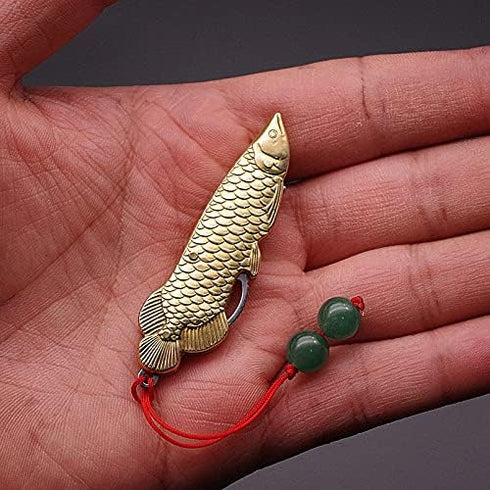 Fish Shape Stainless Steel Portable EDC Mini Folding Pocket Knife Small Keychain Knife Tiny Box Cutter Tools...