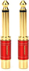 MOBOREST 1/4 in to RCA Female Pure Copper Adapter, 6.35mm Mono TS Plug Male 1/4 inch to RCA Female Stereo Interconnect Audio Adapter, (Red-2Pack)...