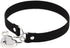 Openable Heart Lock Charm 0.66" Width Simulated Leather Cloth Choker...