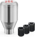 (Silver) 5 Speed Weighted Manual Universal Automatic Shifter Shift Knobs Lever with 3 Adapters Fit Compatible with Manual Cars Most Automatic Cars...