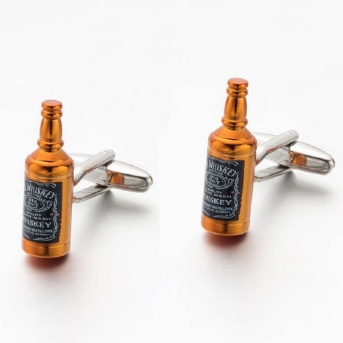 Whiskey Cufflinks for Men, Whiskey Bottle Cufflinks, Wine Bottle Cuff Links, Brown Bottle Shirt Tuxedo Cufflinks, Punk Cufflinks French Cufflinks,...