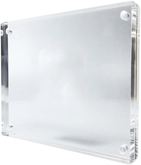 3" Dual Sided Clear Acrylic Refrigerator Magnetic Photo Frame, Frameless Display Compatible with Fujifilm Mini 9 8 8+ 2x3 Photo...