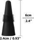 ANIN 8 pcs of Wine Stoppers, Reusable Silicone Beverage Bottle Sealer Replacement with Grip Top for Cork to Keep the Wine Fresh - Black...