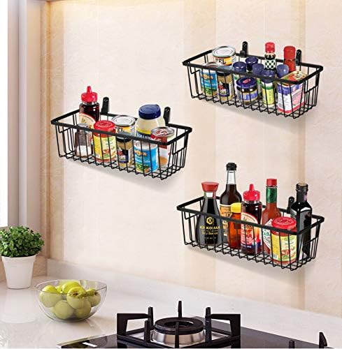 SheeChung Farmhouse Decor Metal Wire Bathroom Storage Organizer Basket Bins - for Cabinets, Shelves, Closets, Vanity Countertops, Under Sinks, Pan...