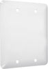 TayMac WRW-BB Metal Maxi Blank Electrical Outlet Cover Wall Plate with Screws for 2 Devices, 2-Gang, White Smooth...