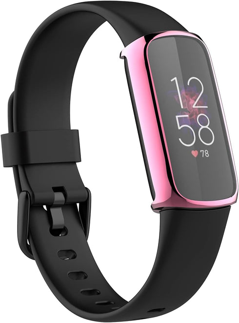 Screen Protector Case Compatible with Fitbit Luxe Smartwatch Accessories Covers Scratched Resistant Full Protective Cover (5Colors)...
