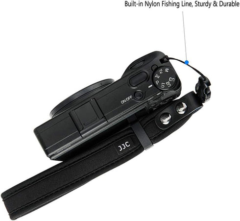 JJC Camera Wrist Strap, Soft Neoprene Hand Strap for Sony ZV-1 RX100 VI V IV III II VA Nikon Z30 Ricoh GR IIIx GR III GR II Canon EOS R100 G7X Mar...