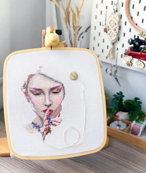 Nurge Beige Large (No:4) Plastic Square Embroidery Hoop, Cross Stitch Hoops, Punch Needle Hoop , DIY Craft Sewing,ABS Plastic Embroidery Hoops...