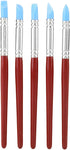 Silicone Pottery Clay Sculpting Tool 5Pcs Rubber Tip Paints Silicon Brushes Sculpture Pottery Clay Shaping Carving Tool...