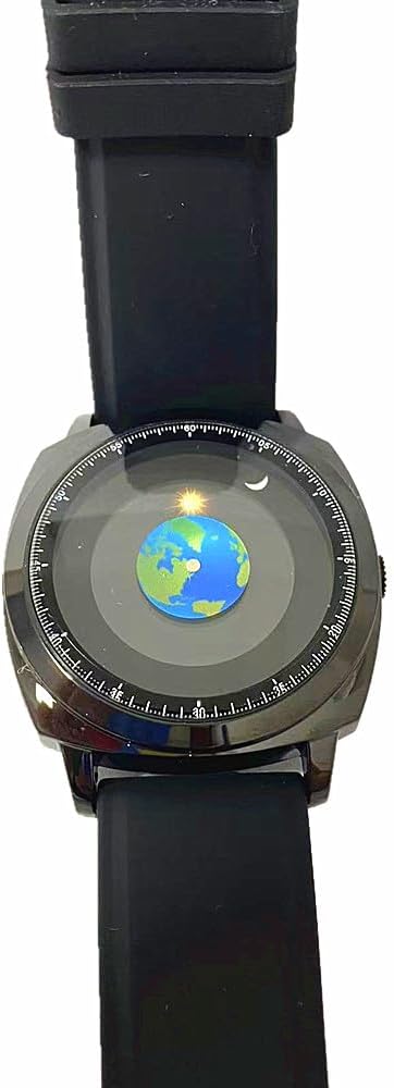MINILUJIA 50M Waterproof Men World Map Watches Creative Starry Universe Earth Globe Moon Sun Rotating Eye-catching Personalized Cool Unique Mens W...