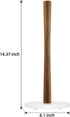 Buruis Wood Paper Towel Holder, Marble Base Modern Decorative Countertop Standing Rolls Holder for Kitchen, Toilet, Pantry and Bathroom (Marble Ba...