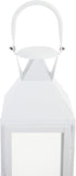 Zings & Thingz Manhattan Hanging Cable Candle Holder Lantern, Decorative Light Home Decor, 15" Tall, White...