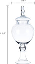 Diamond Star Glass Apothecary Jars with Lids for Candy Buffet - Large Apothecary Jars for Bathroom, Candy Bar, Kitchen, (Height: 16.5" Body: 6.5)...