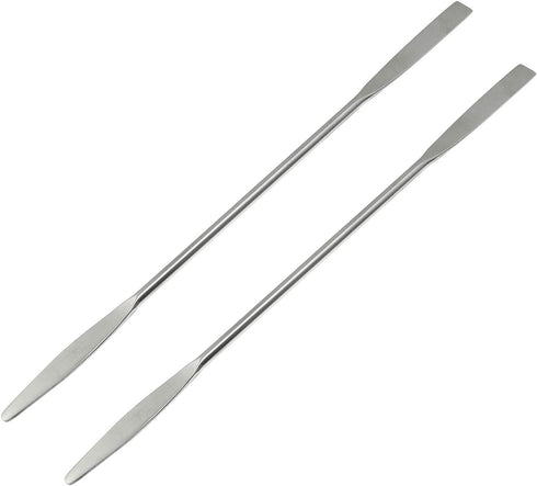 Maxmoral Stainless Steel Lab Laboratory Mini Double-Ended Spatula Semi-Micro Shovel Tapered Arrow End Flat Ends 50 mm X 9 mm...