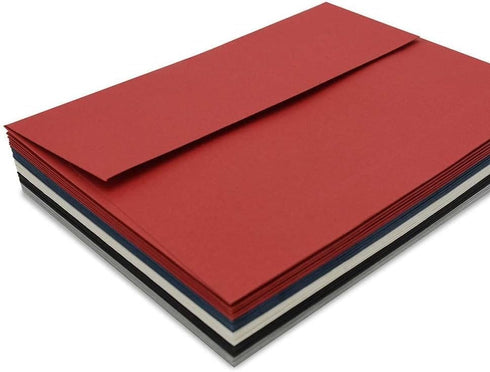 A7 Red Invitation 5x7 Envelopes 100 Pack- Self Seal, Square Flap,Perfect for 5x7 Cards, Weddings, Birthday, invitations, Graduation, Baby Shower, ...