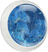 4 Pack 1.37" Floral Decorative Cabinet Knobs, Premium ABS Glass Cabinet Handles for Home Kitchen Bedroom | Unique Design & Fine Touch (Blue Abstra...