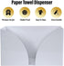 Paper Towel Holder Dispenser for Countertop, Kitchen or Bathroom - White Acrylic Napkin Holders Great Disposable Hand Towel Tray for Z-Fold, C-Fol...