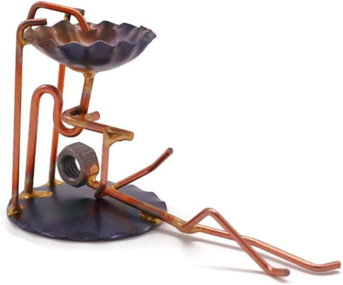 Plumber from Handmade Metal Figurine - Hand Welded Metal Art and Recycled Metal Sculptures - Unique Desk Accessories, Office Decor, & Plumber Gift...