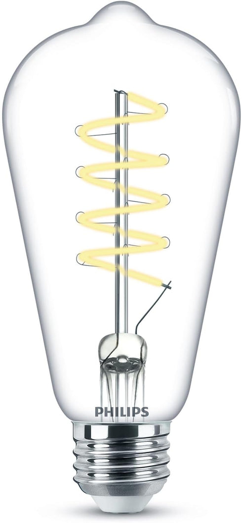 Vintage Flicker-Free Clear Spiral ST19 Dimmable, Eyecomfort Technology, 500 Lumen, Daylight(5000K), 5.5W=60W, Title 20 Certified, E26 Base, 1-Pack...