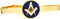 New Brass & Blue Masonic Freemason Mason Tie Bar Clip...
