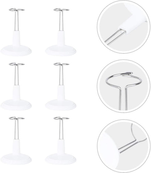 NUOBESTY 6pcs Doll Display Rack Toy Model Bracket Doll Storage Rack Portable Doll Stand...