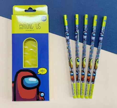 Among Us Pencils, 5 Count, 2B, 1 Random Package(Package May Vary) Will Be Sent....