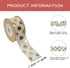 1 Inch Wide Polka Dot Ribbon, Gold Dots Printed Organza Ribbons for Gift Wrapping Hair Bows Craft Sewing Invitation Floral Arrangement (11 Yards)...