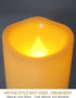 2-Pack Outdoor LED Pillar Candles with Timer and Remote - IP64 Waterproof Battery Operated 2x5 LED Pillar Candles Cream Body Wavy Edge...