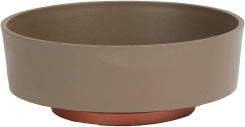 The HC Companies 6 Inch Round Capri Succulent Pot - Decorative Indoor Plastic Planter with Drainage, Artisan Taupe...