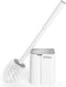 Toilet Bowl Brush and Holder Set, Compact Toilet Scrubber Brush for RV and Bathroom Cleaning, Durable Classic 360°PP Bristle, Drip-Proof, Wall Mou...