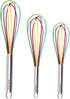 Silicone Whisk Set - Non-Scratch Set of 3 - Mini & Small Sizes - Stainless Steel Whisk - Cookware Wisking Tool...