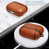 2021 Leather Case Compatible with AirPods 3rd Generation, Fully-Wrapped Portable Shockproof Leather Cover with Keychain for Apple Airpods 3 Chargi...