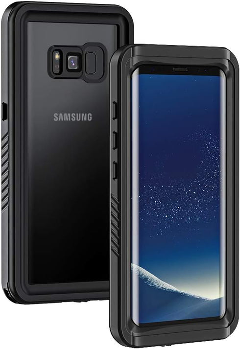 Lanhiem for Samsung Galaxy S8 Case, IP68 Waterproof Dustproof Case with Built-in Screen Protector, Rugged Full Body Shockproof Protective Phone Co...