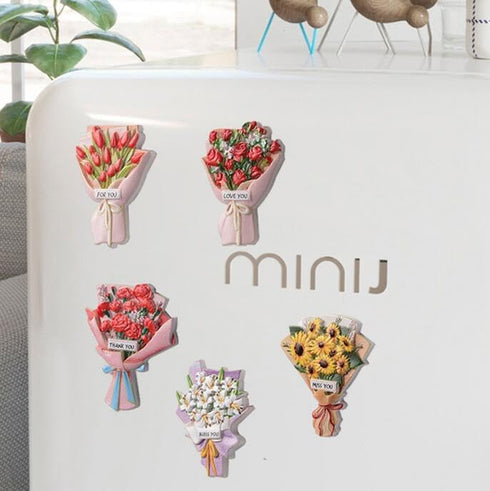 Housewarming Card, Housewarming Gift for New House, New Apartment Greeting Card with Flower Refrigerator Magnet, New Home Card for Coworkers Relat...