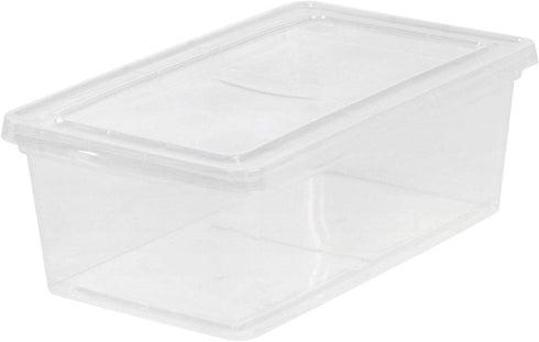 IRIS USA 7 Quarts Plastic Storage Container Bin with Latching Lid, 12 Pack, Nestable Box Tote Closet Game Organization Teacher Tools Art Supplies ...