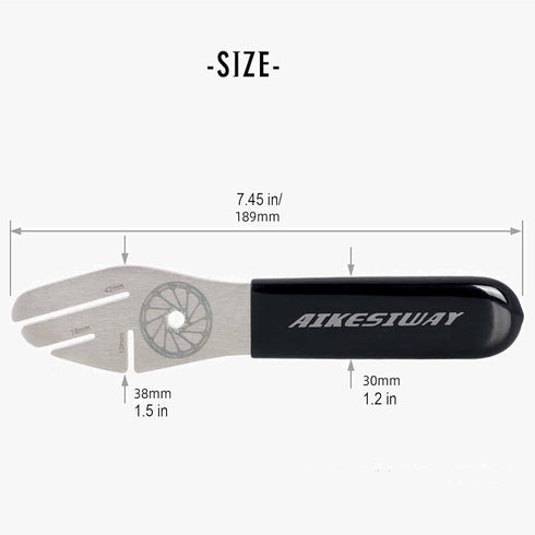 Rotor Truing Fork Bike Disc Alignment Tool Bicycle Brake Wrench,Bike Disc Brake Pad Adjustment Alignment Tool Gap Regulator,3 Slot Depths,Strong,E...