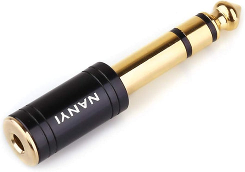 NANYI 1/4'' Male to 1/8'' Female Stereo Headphone Adapter Connect Cable, Upgrade 6.35mm Jack Stereo Socket Male to 3.5mm Jack Stereo Plug Female f...
