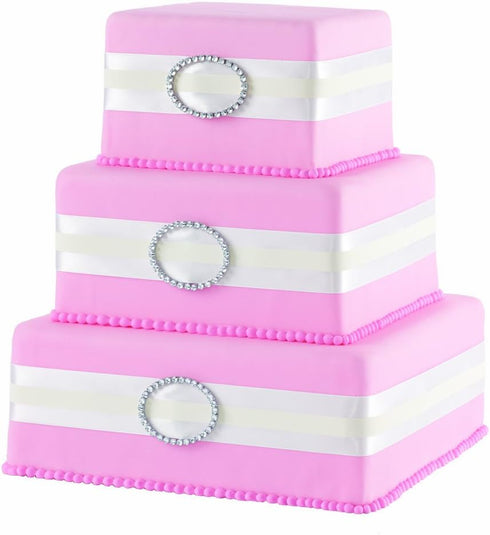 Wilton White Ribbon and Buckle Cake Decor...