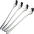 8 Inch Long Handle Spoon Iced Tea Spoons, 4pcs Coffee Spoon, Premium Stainless Steel Cocktail Stirring Spoons for Mixing, Tea, Ice Cream, Milkshak...