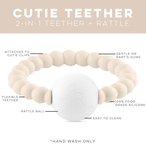 Ryan and Rose Cutie Teether Rattle (Ivory)...
