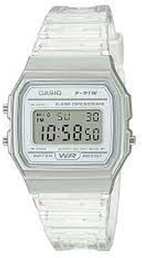 Casio Quartz Watch with Resin Strap, Clear, 20 (Model: F-91WS-7CF)...