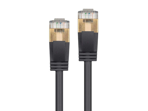 Monoprice SlimRun Cat6A Ethernet Patch Cable - Network Internet Cord - RJ45, Stranded, STP, Pure Bare Copper Wire, 36AWG, 1ft, Black...