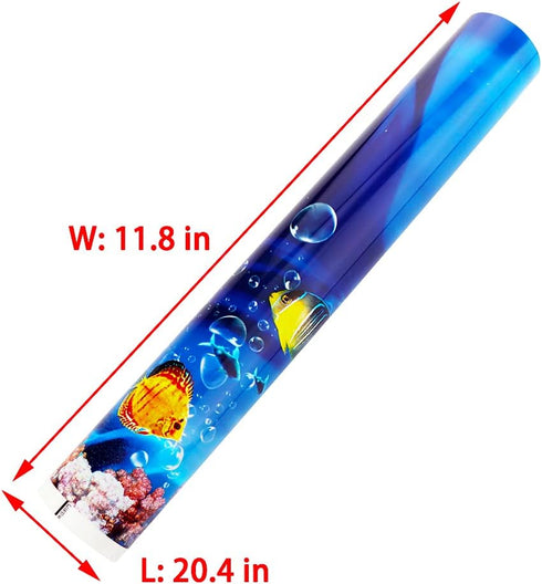 2 Pack Fish Tank Background Sticker Double-Sided Adhesive Wallpaper Aquarium Decorative Picture (20.4" x 11.8")...