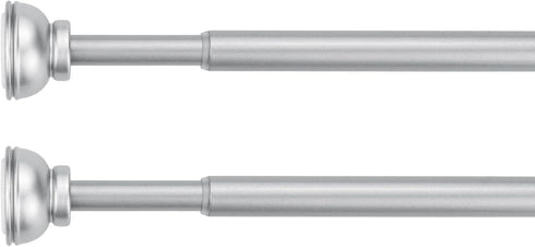 KXLIFE 2 Pack Spring Tension Curtain Rod, 1/2-inch Decorative Tension Drapery Rod for Window, Nickle, (36-60 Inches)...