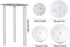 Cake Tier Supports,4 Pcs Reusable 9/12/16/20cm Cake Boards and 12 Pcs Cake Dowel Rods for Tiered Cake Construction and Stacking...