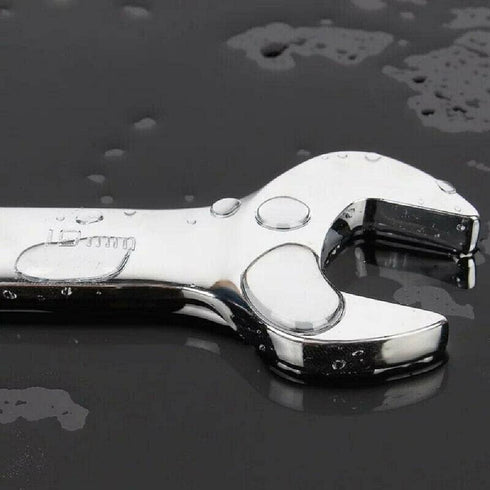 Ratcheting Wrench Open Flex-Head Open End Double Opening Ratchet Combination Wrench Hand Tool Flare Nut Wrench Silver 10mm...